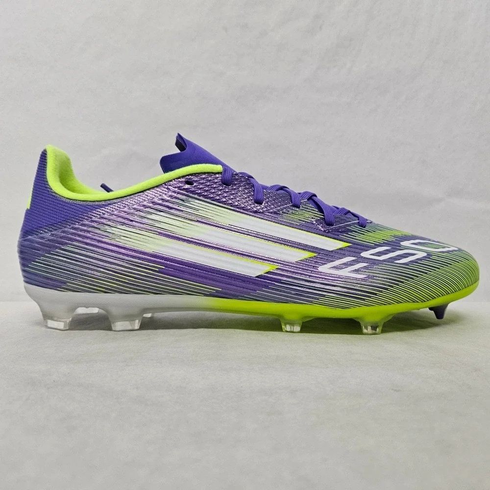 Adidas F50 League FG/MG Soccer Cleats JI0003 Purple Lucid Lemon Mens Size 11.5 - Picture 10 of 10